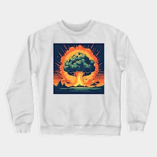 Nuclear Explosion Mushroom Cloud illustration Crewneck Sweatshirt